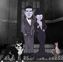 Carica l&#39;immagine nel visualizzatore di Gallery, Ritratto Famiglia Addams
