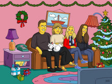 Load image into Gallery viewer, Simpsons style portrait
